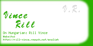vince rill business card